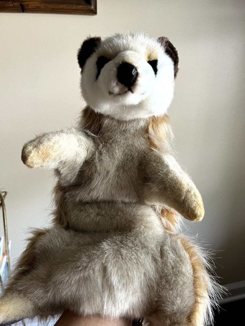 Hansa Meerkat Plush Hand Puppet Realistic Stuffed Animal Safari Toy with Tag